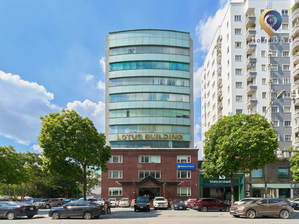 Toàn cảnh mặt ngoài tòa nhà Lotus Building tại Quận Cầu Giấy - hình ảnh từ Property Plus